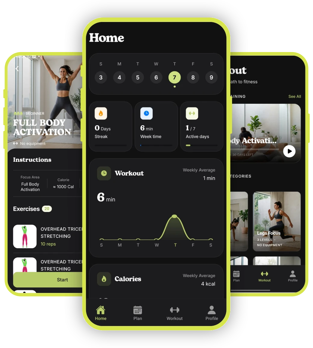 FitAnywhere free home workout app for men and women on iPhone and Android